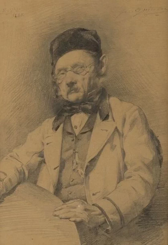 François Paul Auguste Quinsac - Ritratto di un uomo, 1885